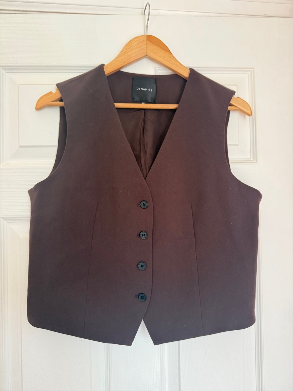 NWOT - Dynamite Brown Tailored Sleeveless Vest